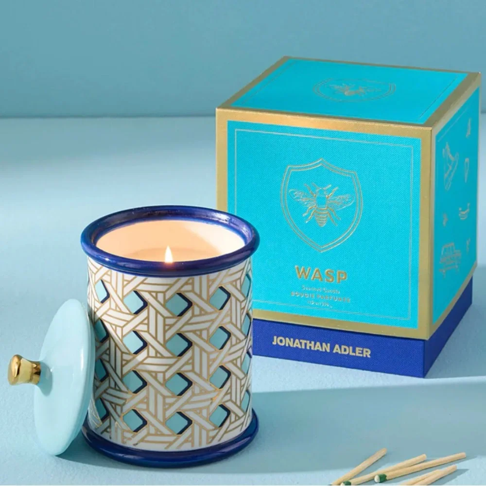Brand New In Box Jonathan Adler Gilded Wasp Candle 13.9 Ounce